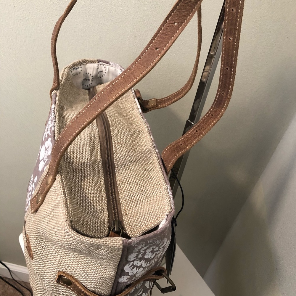 Myra bag Old Key Linen Tote  purse NWT - Picture 7 of 7